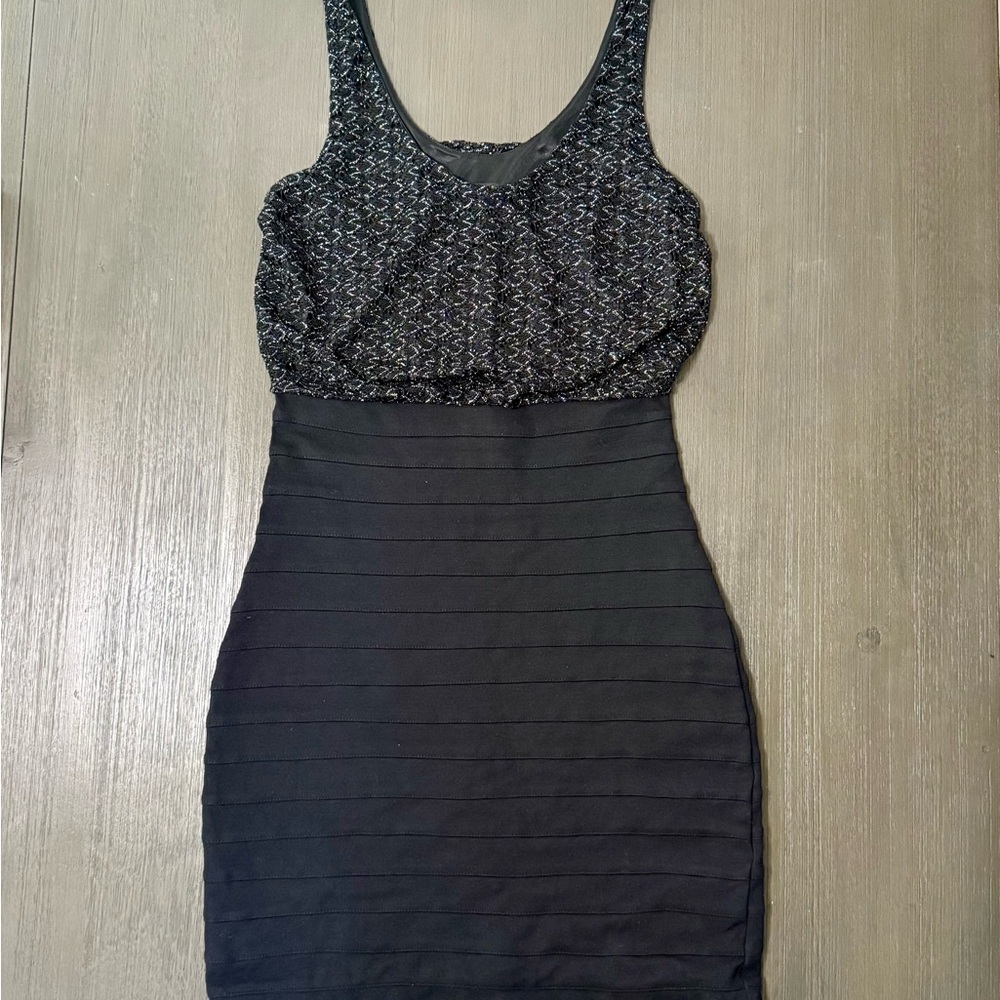 Express Black Bodycon Mini Dress